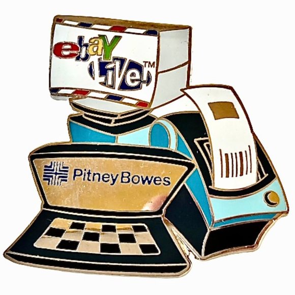 eBAY LIVE San Jose 10th Anniversary Collector Pin PITNEY BOWES New Sealed 2005 - Picture 1 of 4